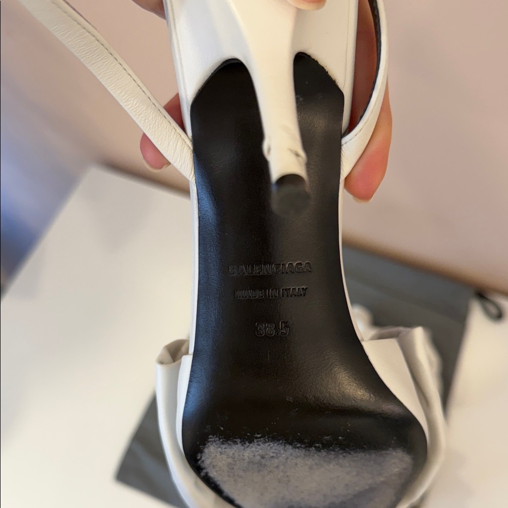 Balenciaga White Big Bow Heels - Picture 9 of 11